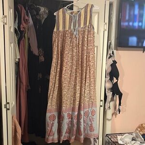 Daughters of India Multicolor Floral Maxi Dress